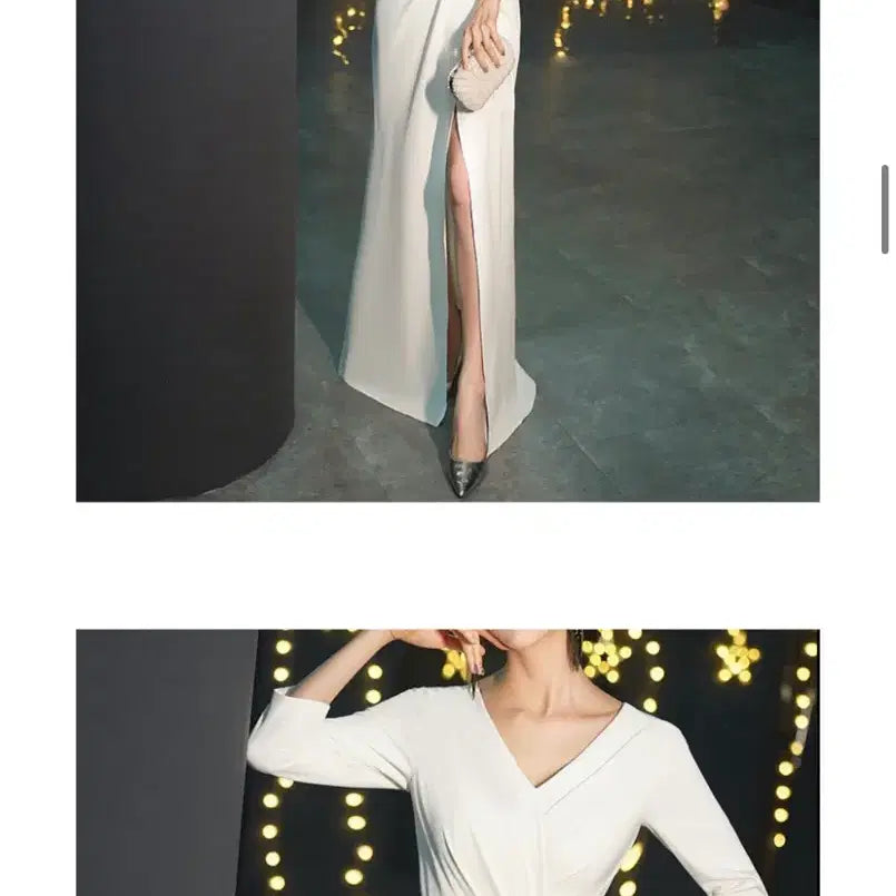 [BUNJANG] V-Neck Self-Wedding Dress / 셀프웨딩드레스