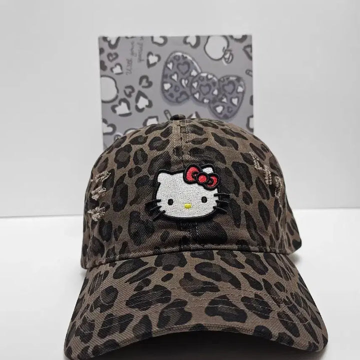 [SOLD OUT] 키티 레오파드 볼캡 모자