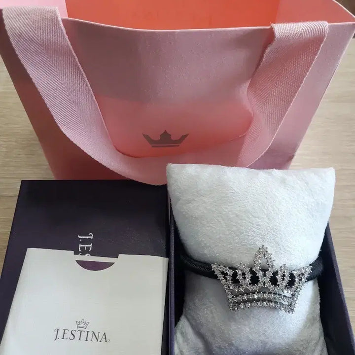 [BUNJANG] J.ESTINA Tiara Cubic Hair Tie / 제이에스티나 티아라왕관큐빅 헤어끈