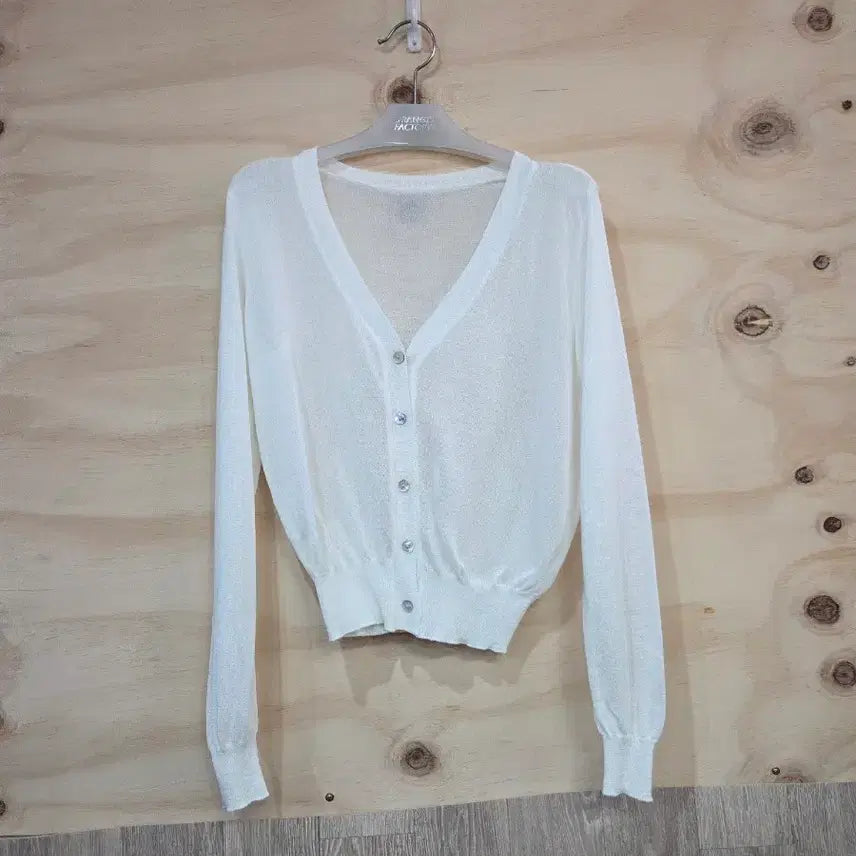 [BUNJANG] V-Neck Summer Cardigan - Ivory / 686) 브이넥 여름 가디건