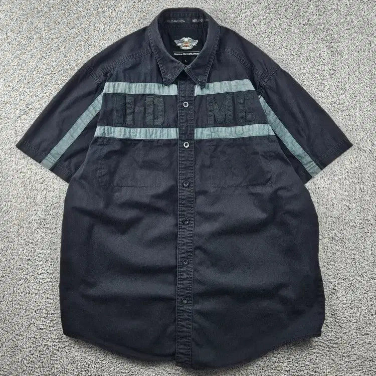 [BUNJANG] Harley Davidson Black Short Sleeve Shirt L / 할리데이비슨 반팔 셔츠 ( L ) / 12185