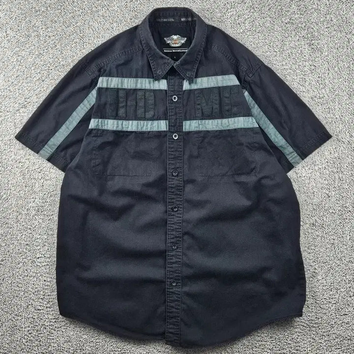[BUNJANG] Harley Davidson Black Short Sleeve Shirt L / 할리데이비슨 반팔 셔츠 ( L ) / 12185