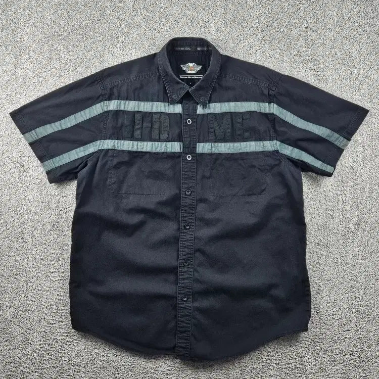 [BUNJANG] Harley Davidson Black Short Sleeve Shirt L / 할리데이비슨 반팔 셔츠 ( L ) / 12185