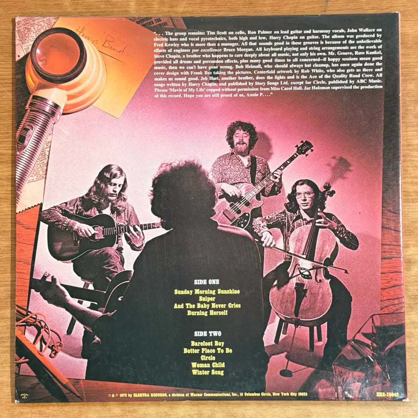[BUNJANG] Harry Chapin Sniper and Other US LP Record / 미국 LP) Harry Chapin - Sniper and other..