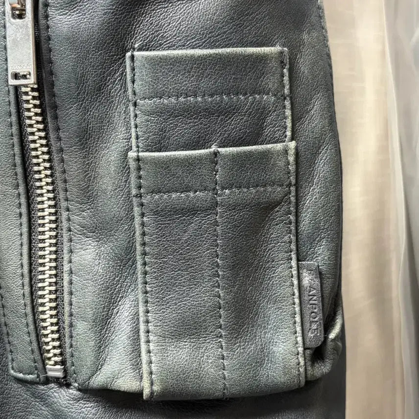 [BUNJANG] Beanpole Vintage Leather Jacket / 빈폴 빈티지 가죽자켓