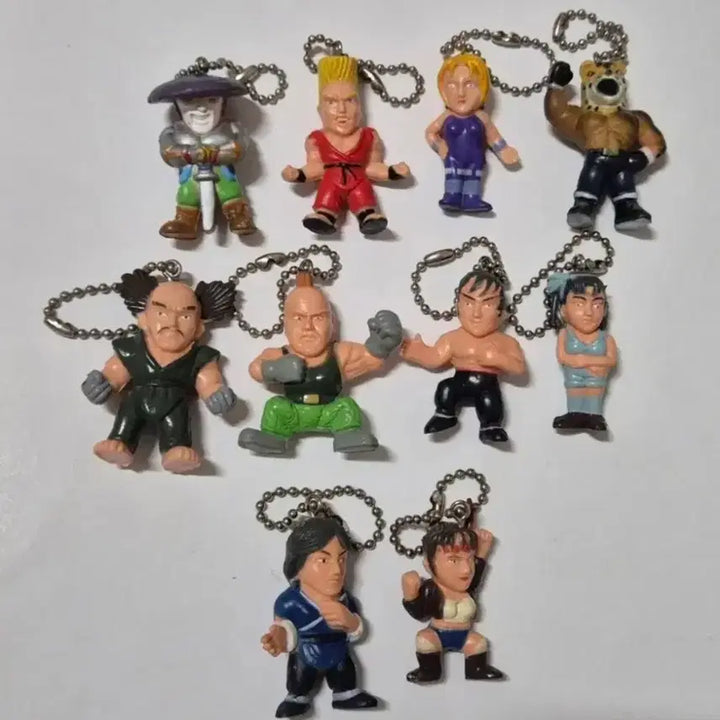 [BUNJANG] Tekken 2 Mini Figure Keychain Set / 10개)고전 철권2 미니 피규어 키링 셋트