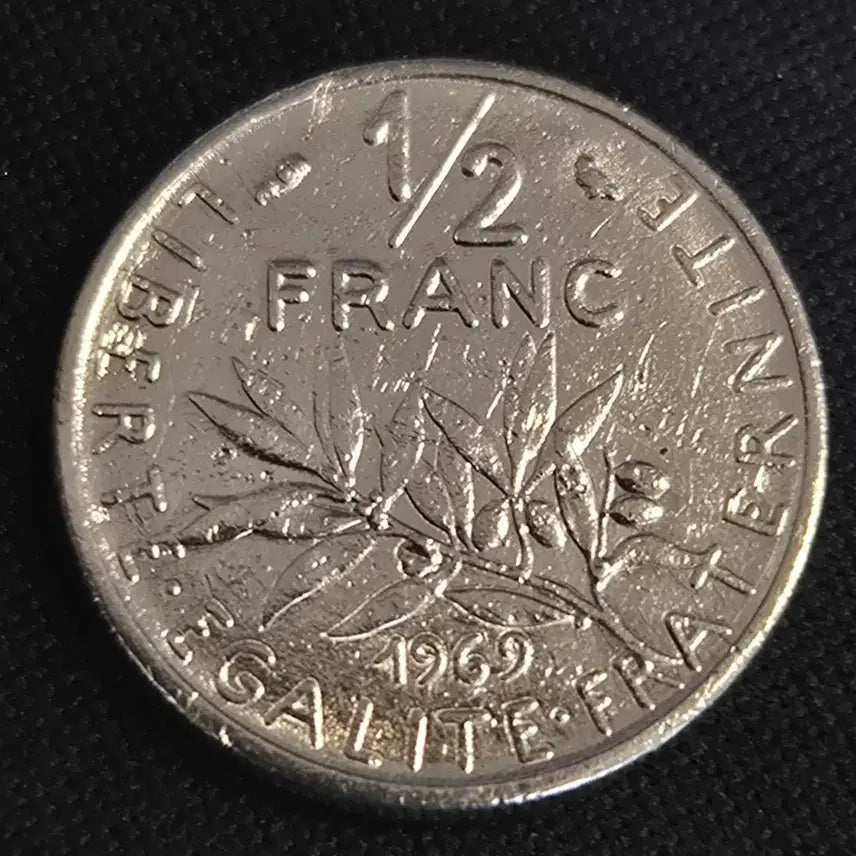[BUNJANG] 1969 France 1/2 Franc Coin / 1969년 프랑스 1/2프랑 동전 [EP. 2784]