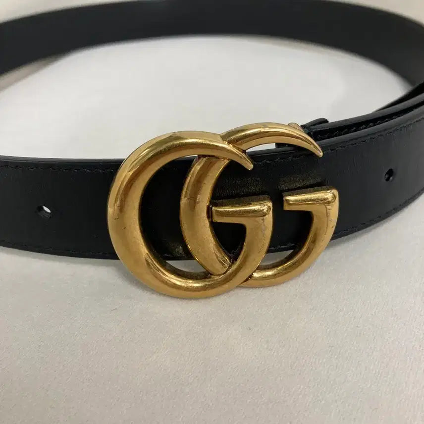 [BUNJANG] Gucci Marmont GG Black Belt 85 / 구찌 마몽 GG 블랙 벨트 85