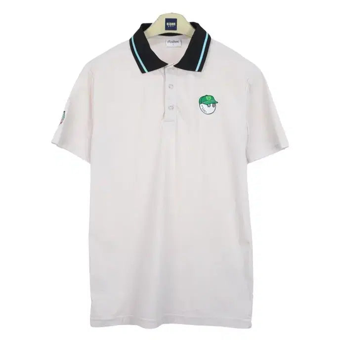 [BUNJANG] Malbon Genuine Golf Short-Sleeve Polo T-Shirt Size 100 Cream / 21331 말본 정품 골프 반팔 카라티 100 반팔티 티셔츠 브랜구제
