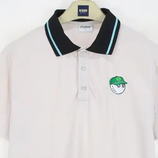 [BUNJANG] Malbon Genuine Golf Short-Sleeve Polo T-Shirt Size 100 Cream / 21331 말본 정품 골프 반팔 카라티 100 반팔티 티셔츠 브랜구제