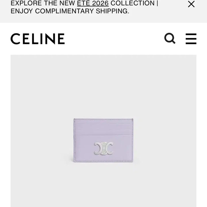 [BUNJANG] Celine Silver Logo Card Holder Pastel Mauve / (새상품) 셀린느 은장 카드홀더 파스텔모브 컬러
