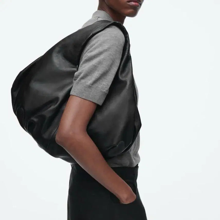 [BUNJANG] COS Cloud Leather Tote Bag Black / COS 클라우드 레더백 블랙