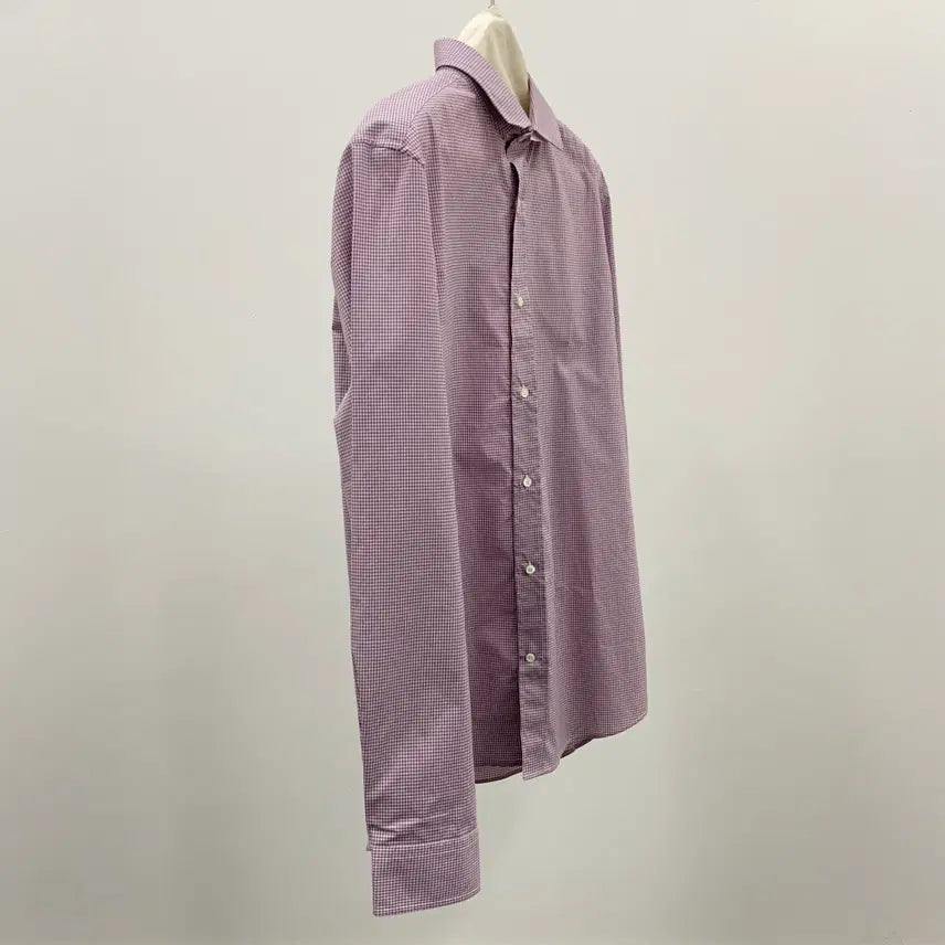 [BUNJANG] Brunello Cucinelli Pink Check Button-Up Shirt XL / XL 새 상품 (미사용) 브루넬로 쿠치넬리 체크 셔츠 / 핑크 컬러