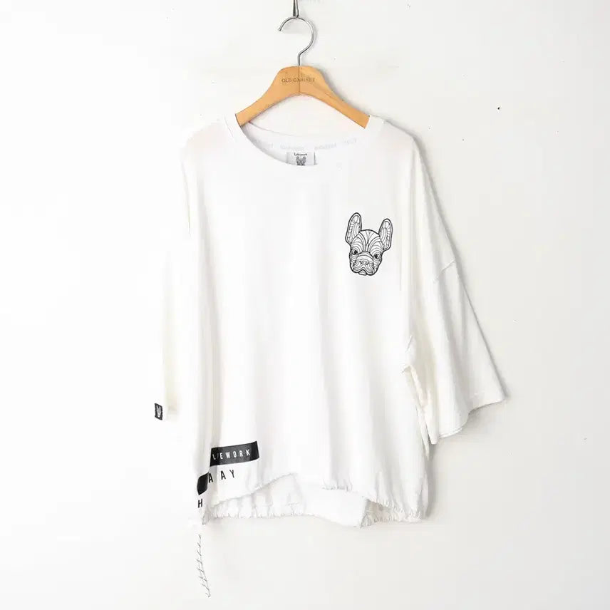 [BUNJANG] Life Work String Cotton Short Sleeve T-Shirt / F/라이프워크 스트링 코튼 반팔티