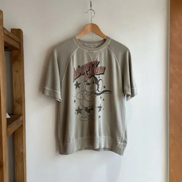 [BUNJANG] Toys McCoy Mighty Mouse Sweat Short Sleeve Shirt / 토이즈맥코이 마이티마우스 스웻 반팔 셔츠