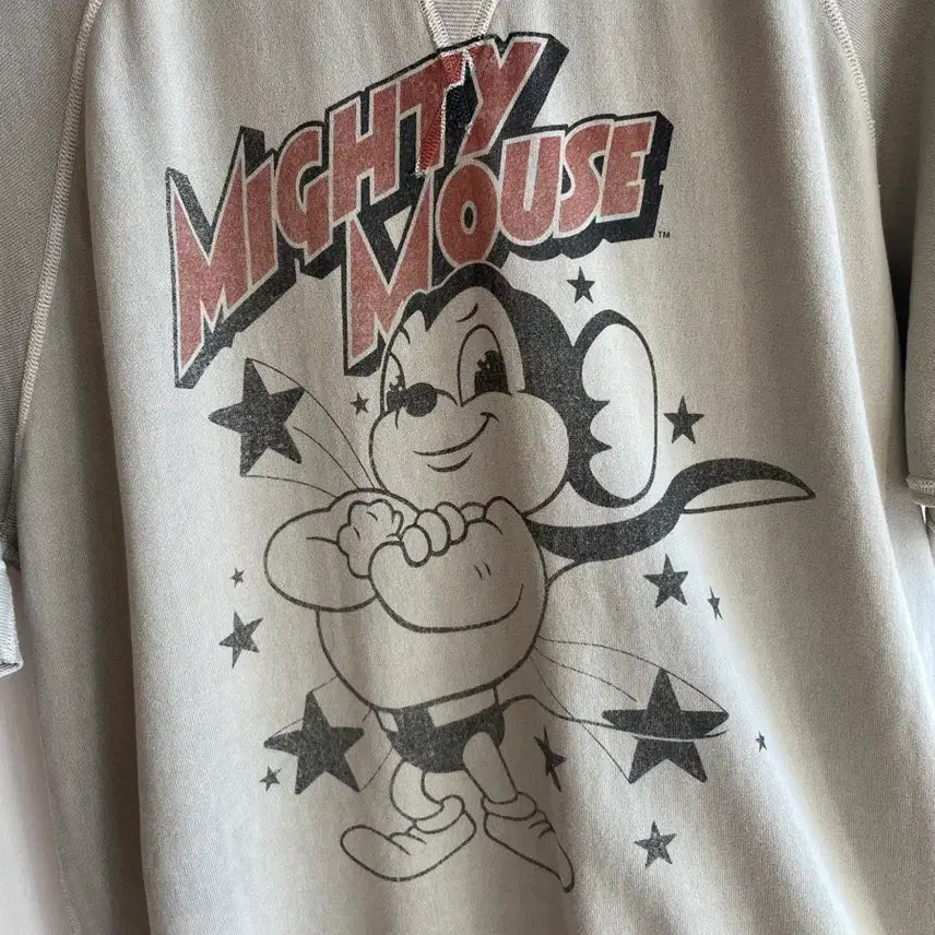 [BUNJANG] Toys McCoy Mighty Mouse Sweat Short Sleeve Shirt / 토이즈맥코이 마이티마우스 스웻 반팔 셔츠