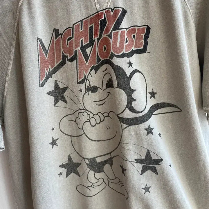 [BUNJANG] Toys McCoy Mighty Mouse Sweat Short Sleeve Shirt / 토이즈맥코이 마이티마우스 스웻 반팔 셔츠