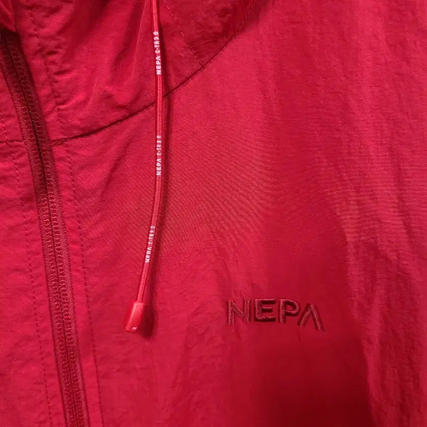 [BUNJANG] Nepa New Anorak Windbreaker Oversized Red Jacket / 신형 네파 아노락 바람막이 오버핏 남 100~105 사이즈