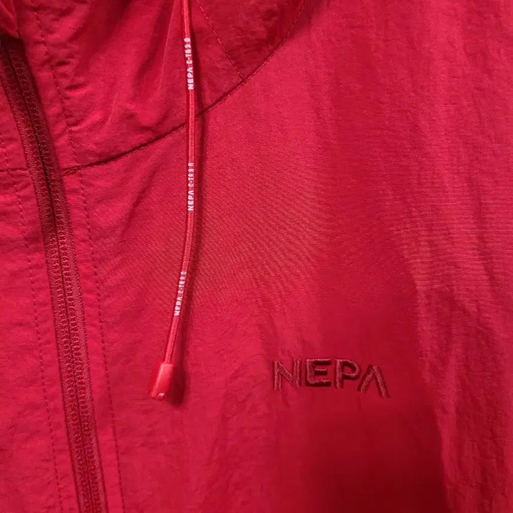 [BUNJANG] Nepa New Anorak Windbreaker Oversized Red Jacket / 신형 네파 아노락 바람막이 오버핏 남 100~105 사이즈