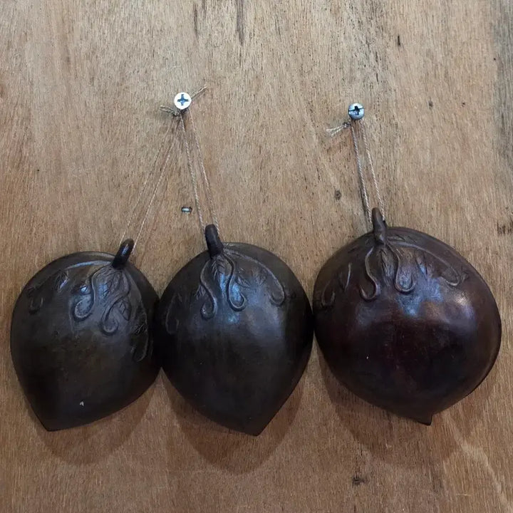 [BUNJANG] Antique Baby Gourd Set of 3 / 인테리어소품  / 앤틱 애기 나무 표주박 3점