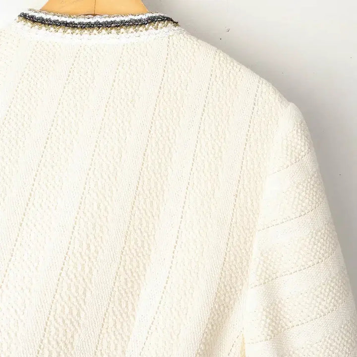 [BUNJANG] Sandro Cotton Tweed Jacket Ivory / 슬림55/산드로 트위드 자켓