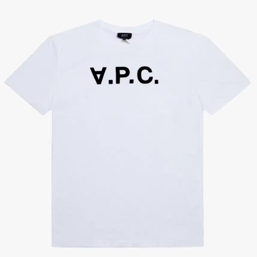 [BUNJANG] A.P.C. Velvet Logo Short Sleeve T-Shirt / 아페쎄 벨벳 로고 반팔 티셔츠