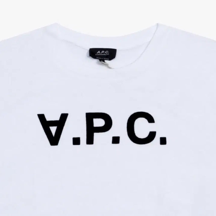 [BUNJANG] A.P.C. Velvet Logo Short Sleeve T-Shirt / 아페쎄 벨벳 로고 반팔 티셔츠