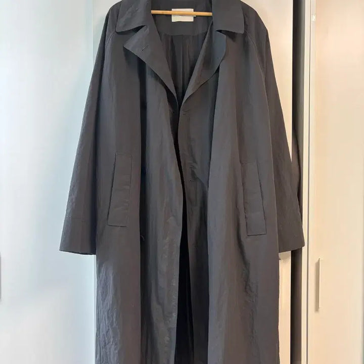 [BUNJANG] Our selves Nylon Double Coat Charcoal Size 3 / 아워셀브스 나일론 더블코트 3사이즈