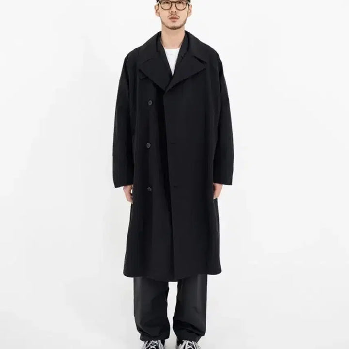[BUNJANG] Our selves Nylon Double Coat Charcoal Size 3 / 아워셀브스 나일론 더블코트 3사이즈