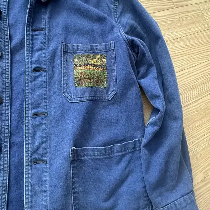 [BUNJANG] Vintage 90s French Work Jacket Patchwork Detail / 90s 프렌치워크자켓