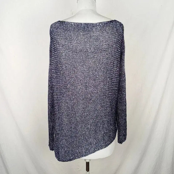 [BUNJANG] Zara Net Asymmetrical Shiny Knit Top / 자라/그물 언발란스 광택 니트 여S M 55 66/라덴