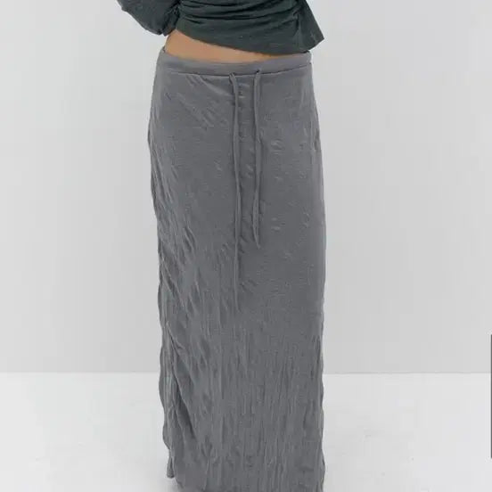 [BUNJANG] Hwae Wrinkle Maxi Skirt / hwae 화애 링클 맥시 스커트