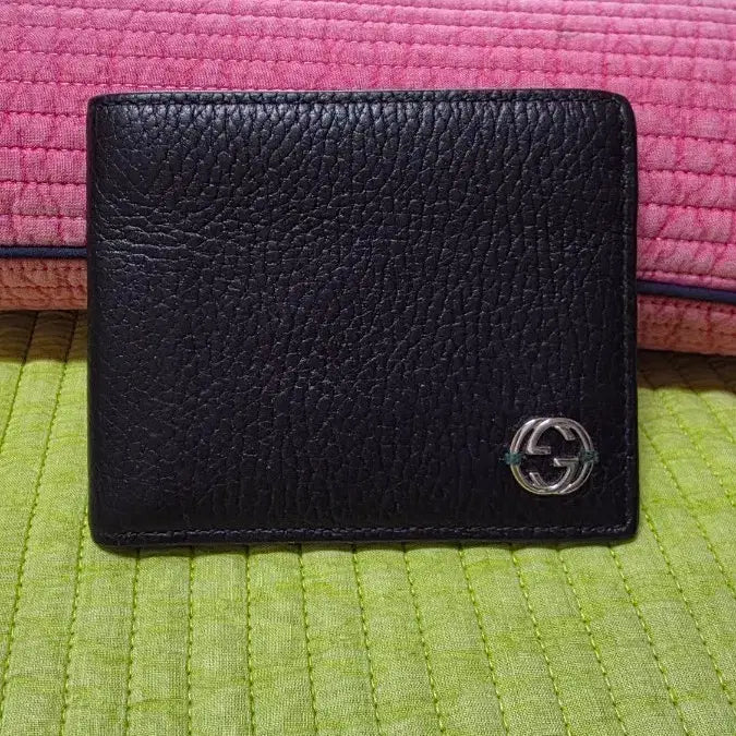 [BUNJANG] Gucci GG Interlocking Bicolor Bi-fold Wallet / (정품) 구찌 GG 인터로킹/블랙,그린/투톤 반지갑/개인/팝니다.