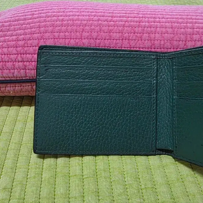 [BUNJANG] Gucci GG Interlocking Bicolor Bi-fold Wallet / (정품) 구찌 GG 인터로킹/블랙,그린/투톤 반지갑/개인/팝니다.