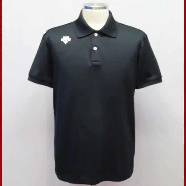 [BUNJANG] Descente Black Short Sleeve Polo Shirt Size 95 / 데상트/검정색 반팔티셔츠/95사이즈/따봉구제(A-14)
