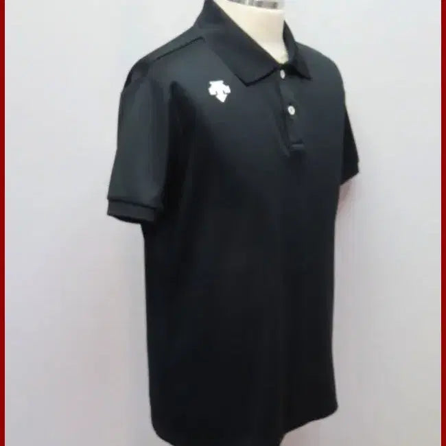 [BUNJANG] Descente Black Short Sleeve Polo Shirt Size 95 / 데상트/검정색 반팔티셔츠/95사이즈/따봉구제(A-14)