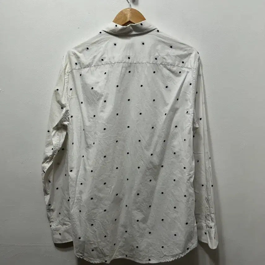 [BUNJANG] Lacoste White Dot Long Sleeve Shirt L / 라코스테 화이트 도트 긴팔 셔츠 L