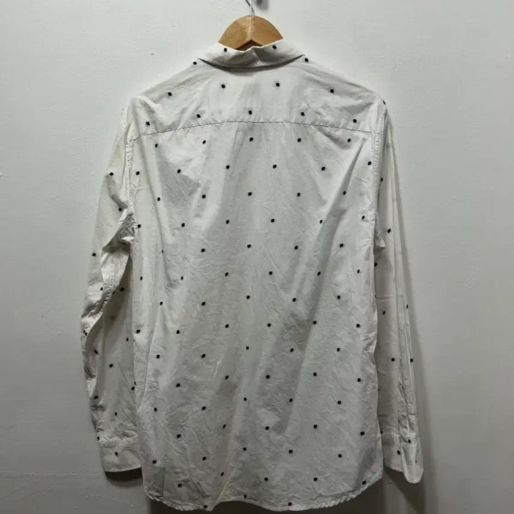 [BUNJANG] Lacoste White Dot Long Sleeve Shirt L / 라코스테 화이트 도트 긴팔 셔츠 L