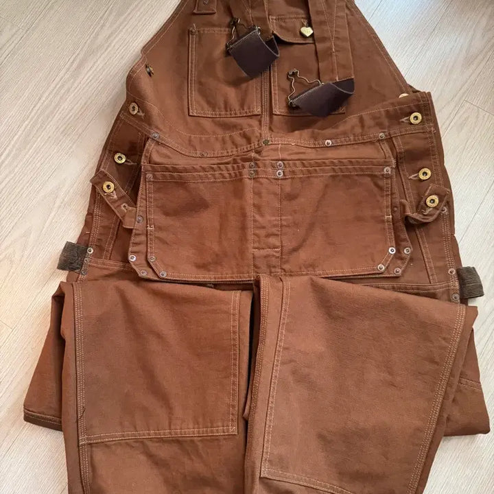 [BUNJANG] Human Made Overalls L Size Brown / 휴먼메이드 오버롤 L 사이즈 멜빵바지 브라운