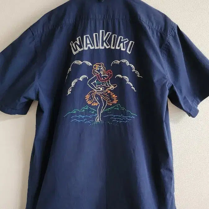 [BUNJANG] Covernat "Surfing" Embroidered Short Sleeve Shirt (XL) / 커버낫 반팔셔츠(XL