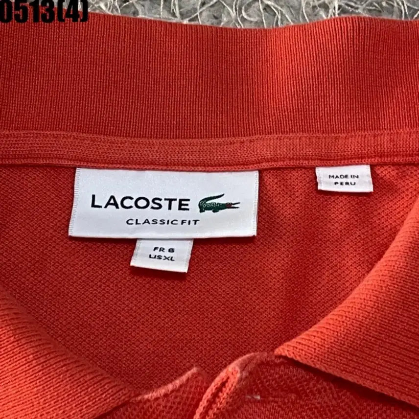 [BUNJANG] Lacoste Orange Short Sleeve Polo Shirt US XL / 라코스테 오렌지색 반팔 폴로티셔츠 US XL | 0513
