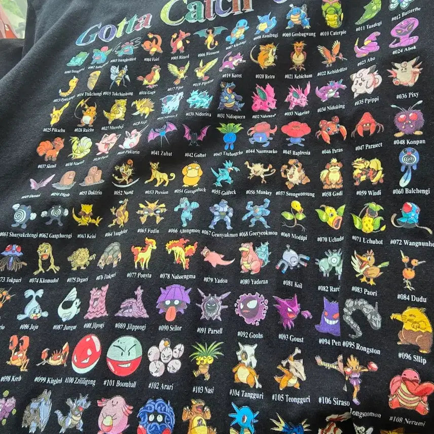 [BUNJANG] Thisisneverthat x Pokémon Limited Edition Pokédex T-Shirt / 디스이즈네버댓 X 포켓몬 한정판 도감 티셔츠 판매