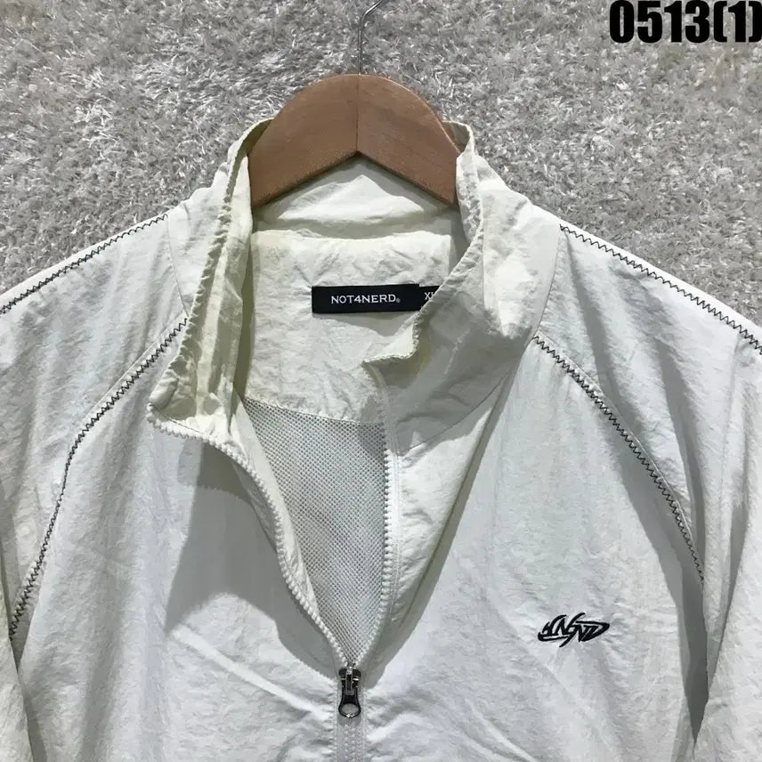 [BUNJANG] Not For None White Windbreaker Jacket XL / 낫포너드 화이트 바람막이 자켓 XL