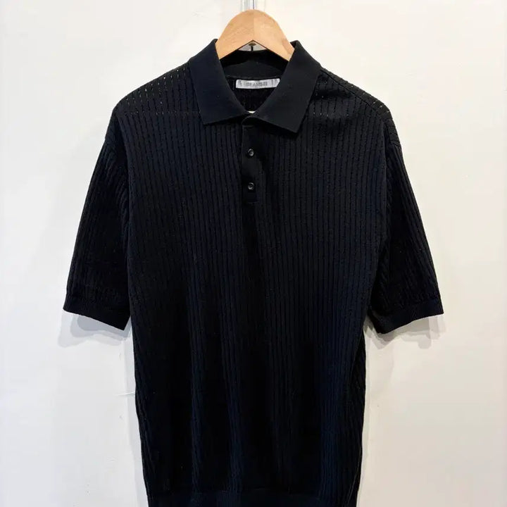[BUNJANG] BEAMS Cable Polo Shirt / 빔즈 케이블 폴로 셔츠
