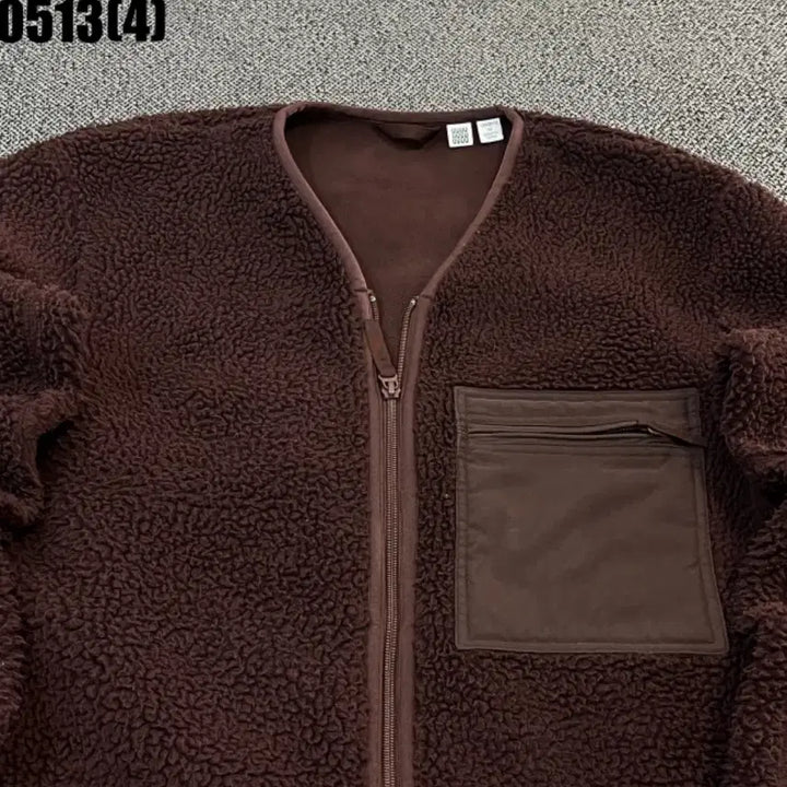 [BUNJANG] Uniqlo Brown Fleece Zip-Up Jacket / 유니클로 브라운 털 후리스 집업