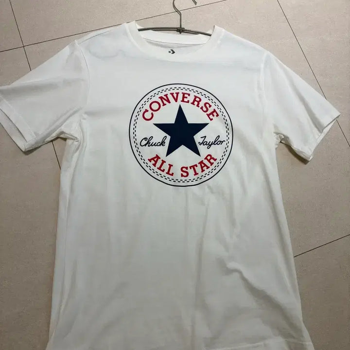 [BUNJANG] Converse Chuck Taylor All Star Short Sleeve T-Shirt White S / 컨버스 척테일러 올스타 반팔 티셔츠 화이트 s (새상품)