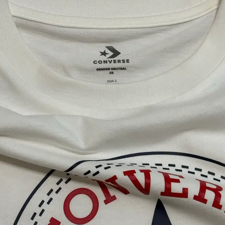 [BUNJANG] Converse Chuck Taylor All Star Short Sleeve T-Shirt White S / 컨버스 척테일러 올스타 반팔 티셔츠 화이트 s (새상품)