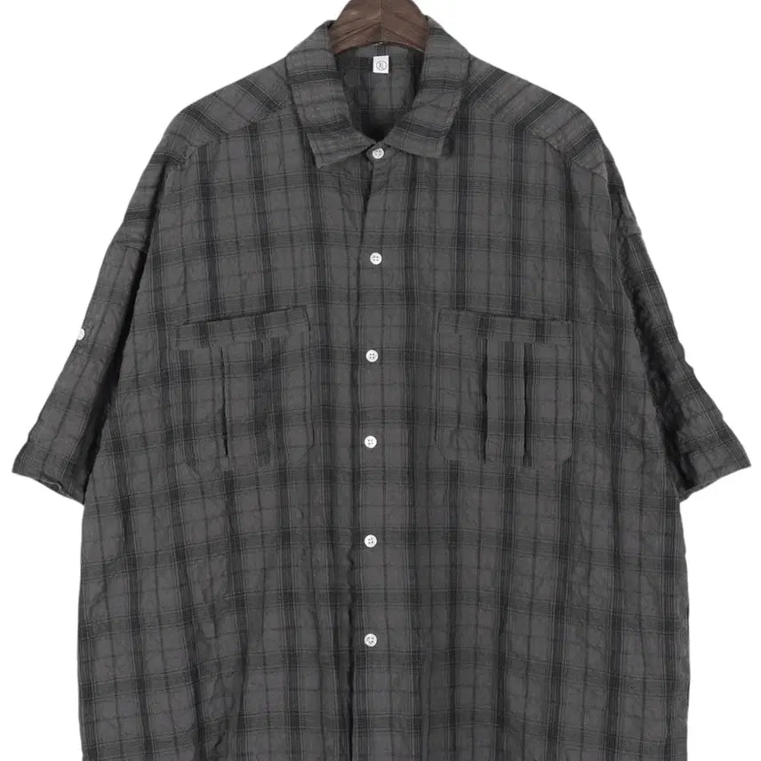 [BUNJANG] PARTIMENTO Plaid Short-Sleeve Shirt XL / 파르티멘토 PARTIMENTO 체크 반팔 셔츠 XL / k4526