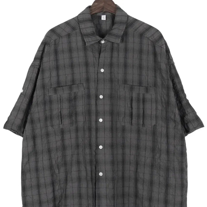 [BUNJANG] PARTIMENTO Plaid Short-Sleeve Shirt XL / 파르티멘토 PARTIMENTO 체크 반팔 셔츠 XL / k4526