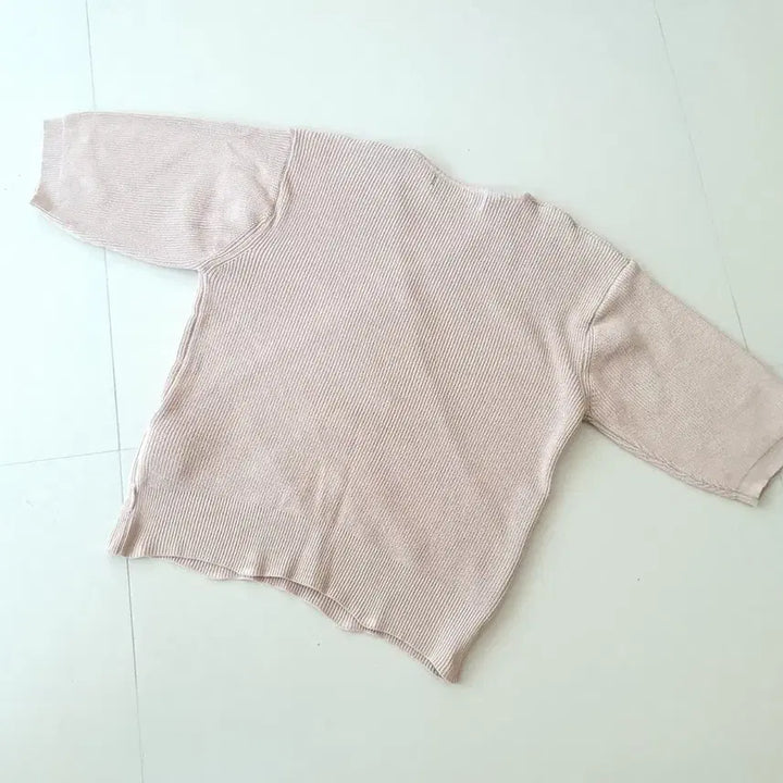 [BUNJANG] ON&amp;ON Wrap Style Knit Short Sleeve T-Shirt Size 2 / 온앤온 랩스타일 니트 반팔티셔츠 2
